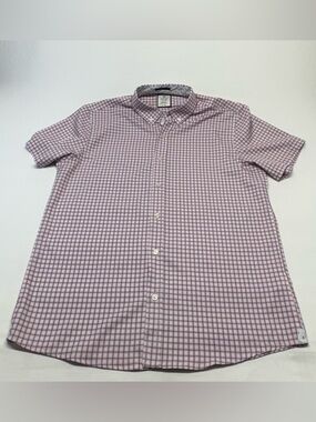 Denver Hayes Short-Sleeve Button-Down Shirt - Pink Check